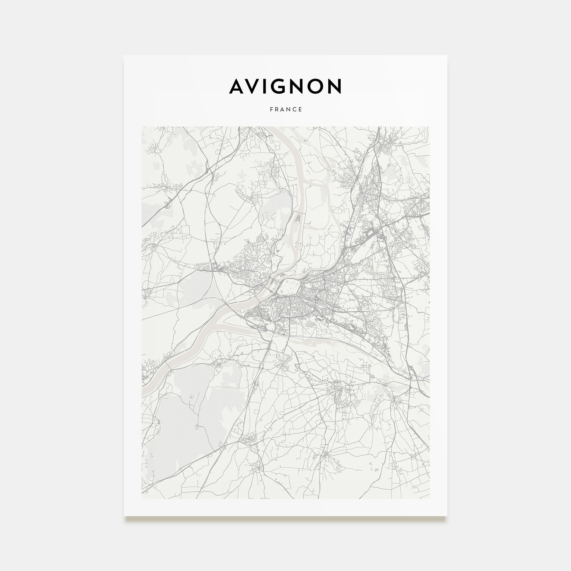 Avignon Map Portrait Poster