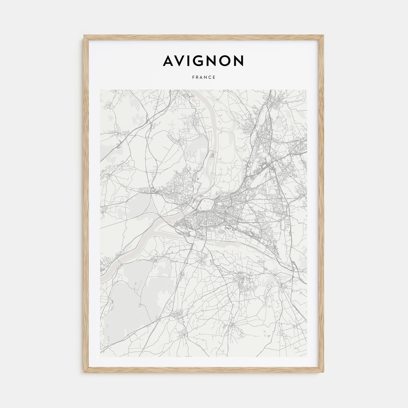 Avignon Map Portrait Poster