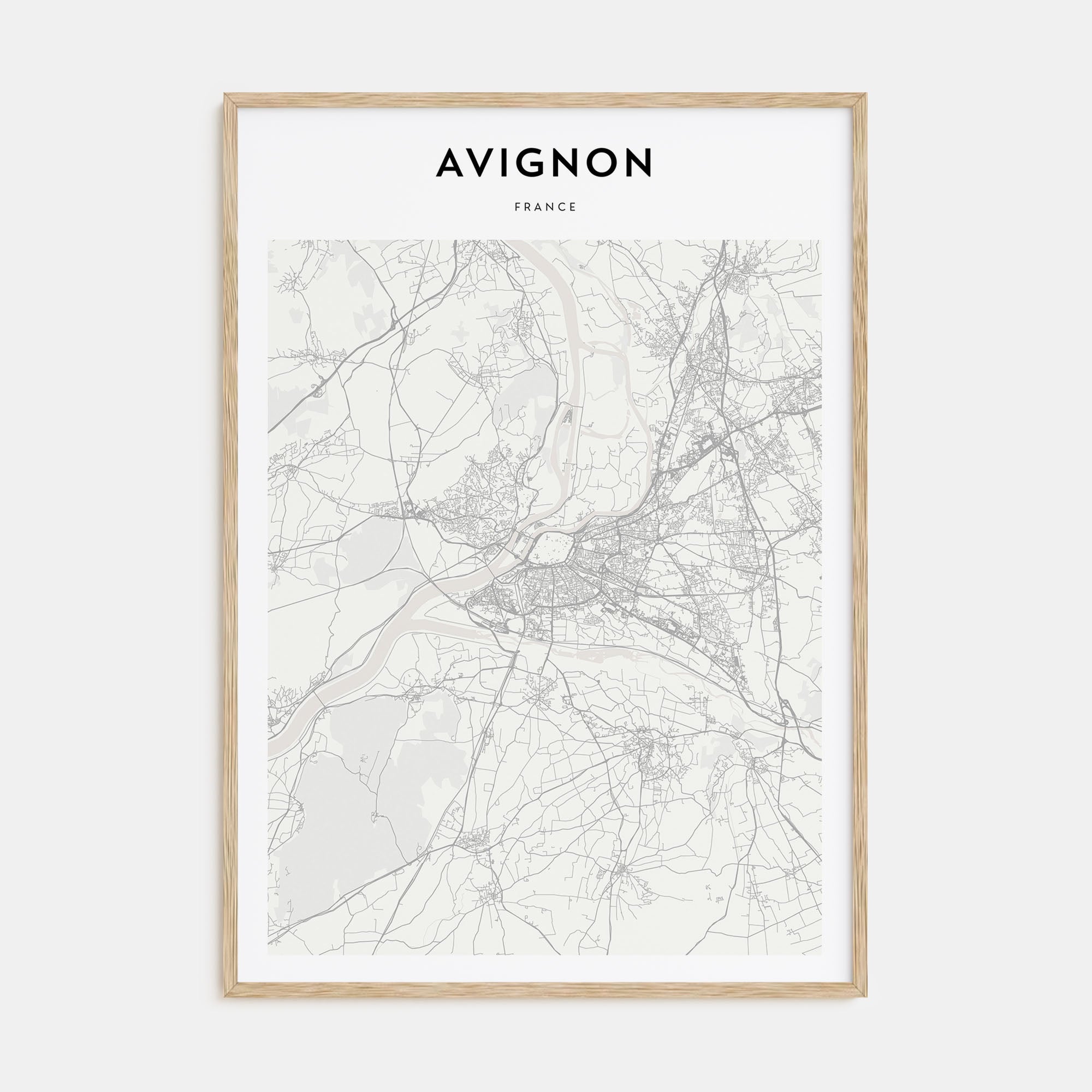 Avignon Map Portrait Poster