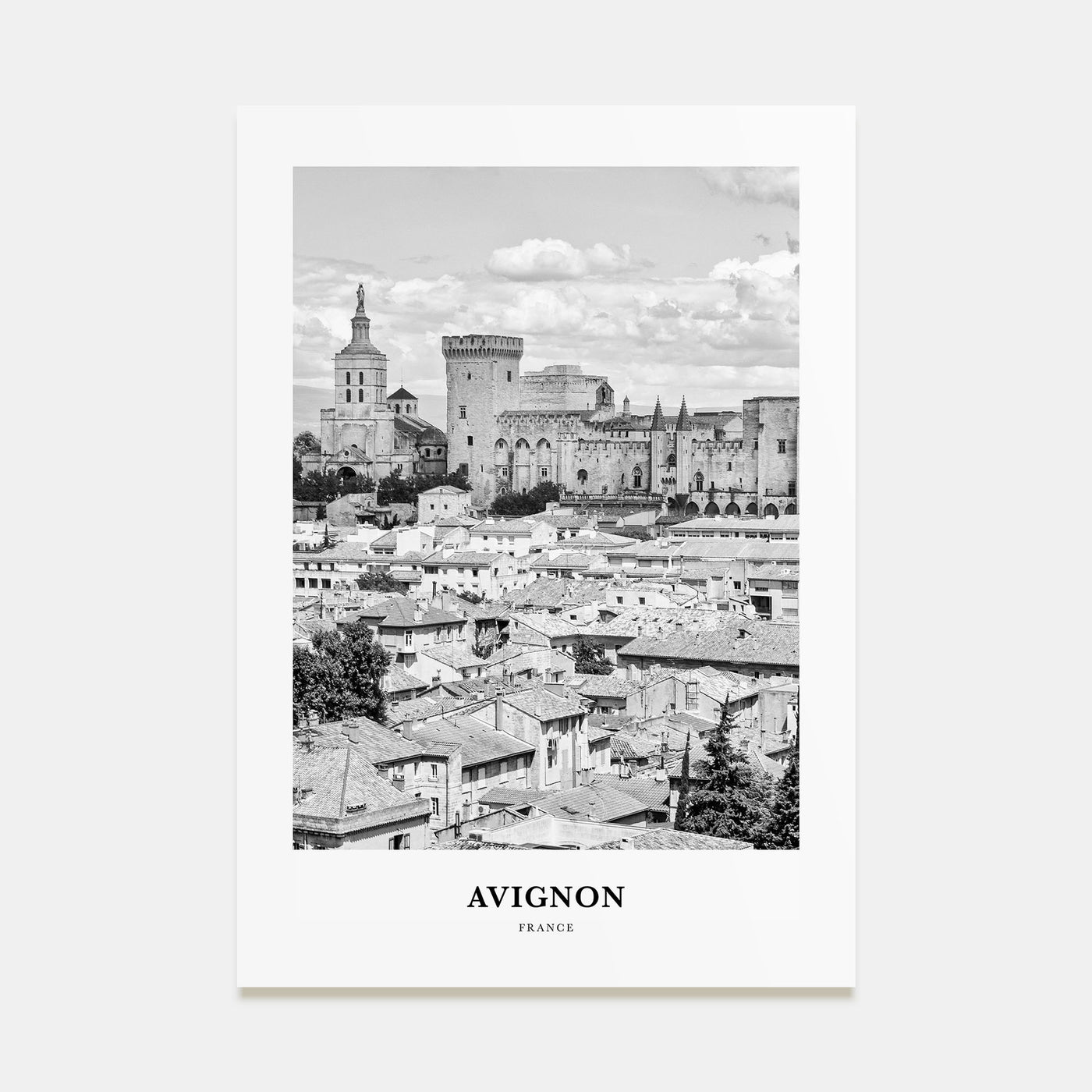 Avignon Portrait B&W Poster