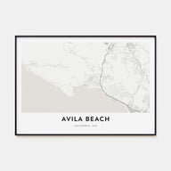 Avila Beach Map Landscape Poster