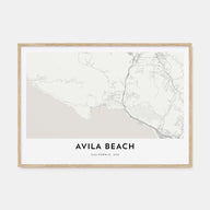 Avila Beach Map Landscape Poster