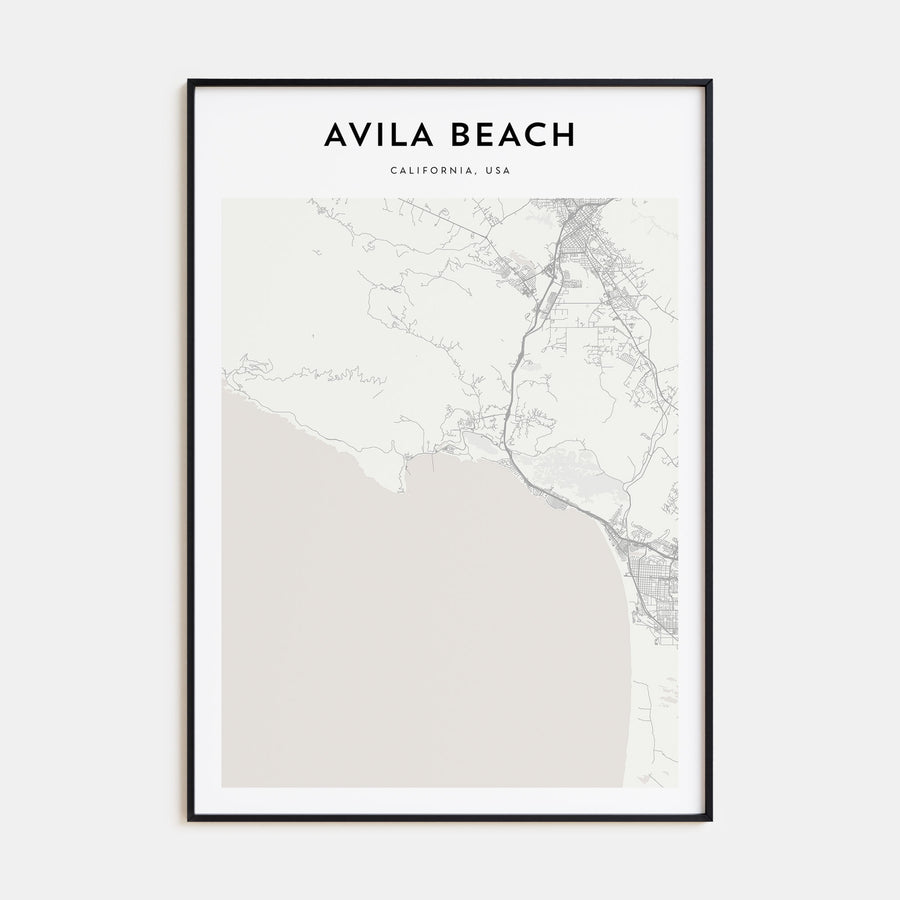 Avila Beach Map Portrait Poster
