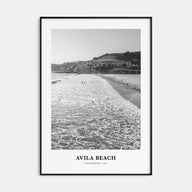 Avila Beach Portrait B&W No 1 Poster