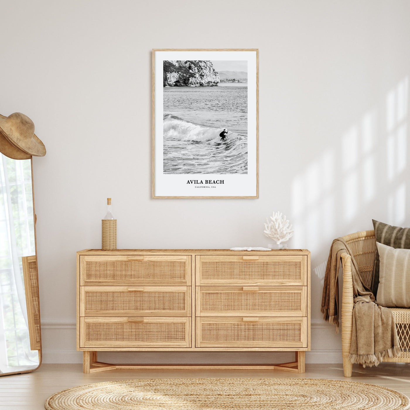 Avila Beach Portrait B&W No 2 Poster