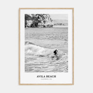 Avila Beach Portrait B&W No 2 Poster