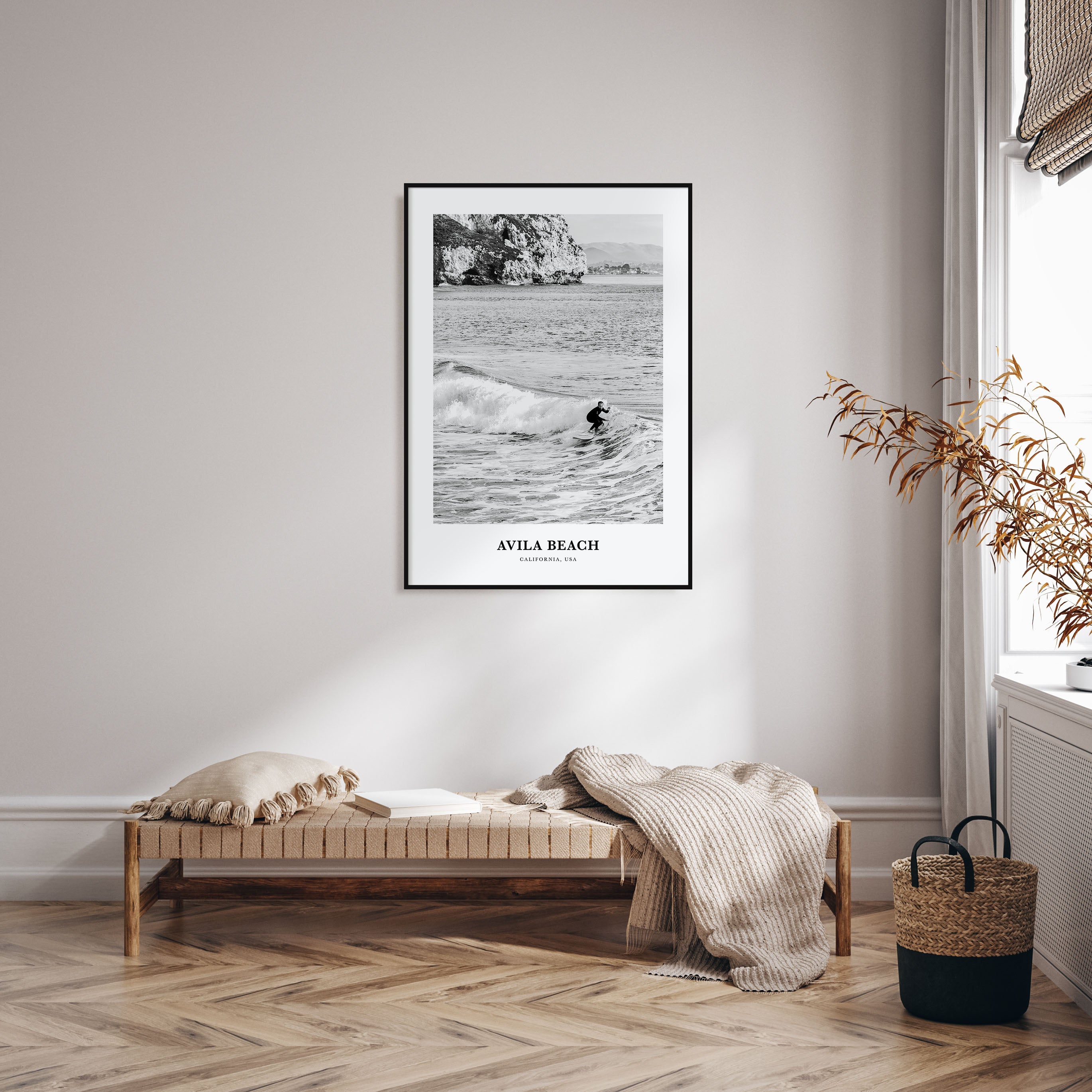 Avila Beach Portrait B&W No 2 Poster