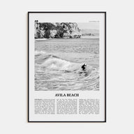 Avila Beach Travel B&W No 2 Poster