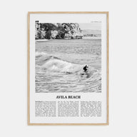 Avila Beach Travel B&W No 2 Poster