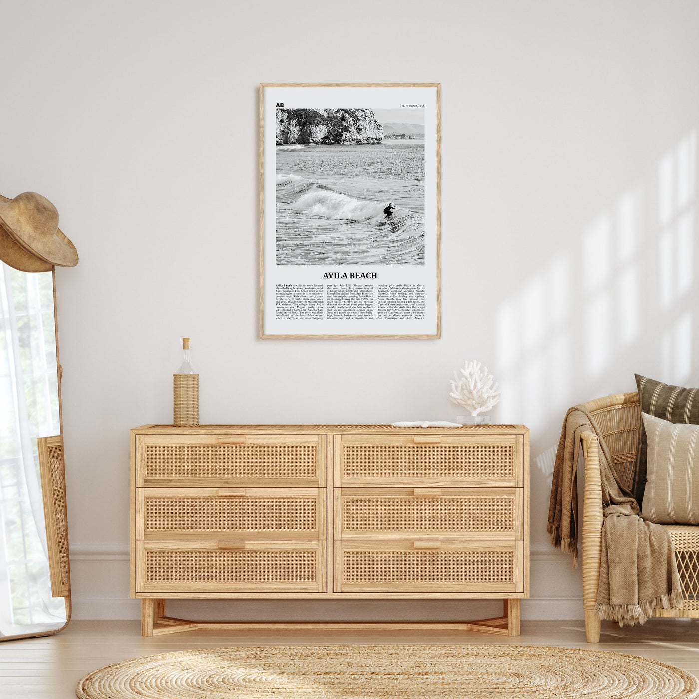 Avila Beach Travel B&W No 2 Poster