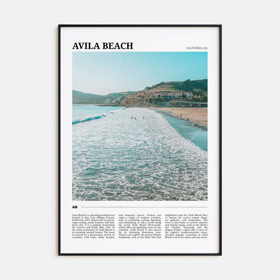 Avila Beach Travel Color Poster
