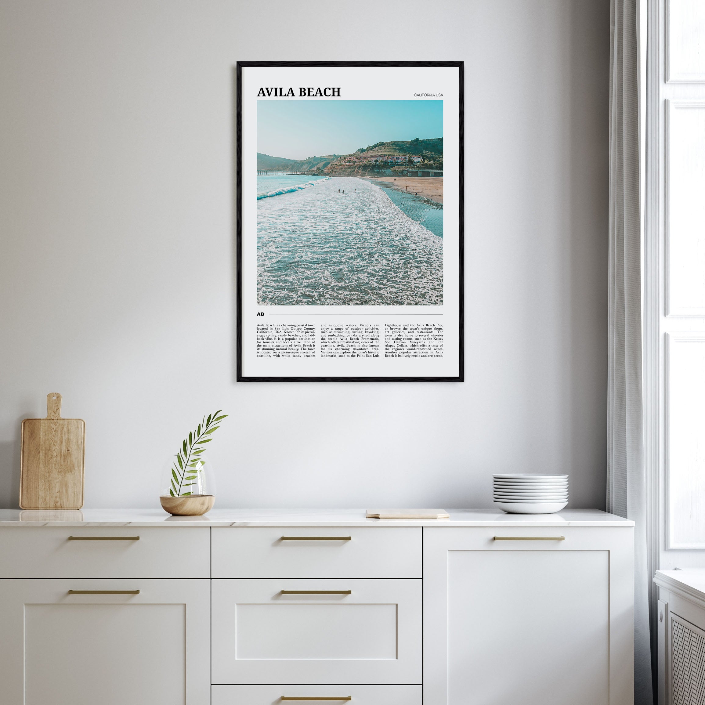 Avila Beach Travel Color Poster