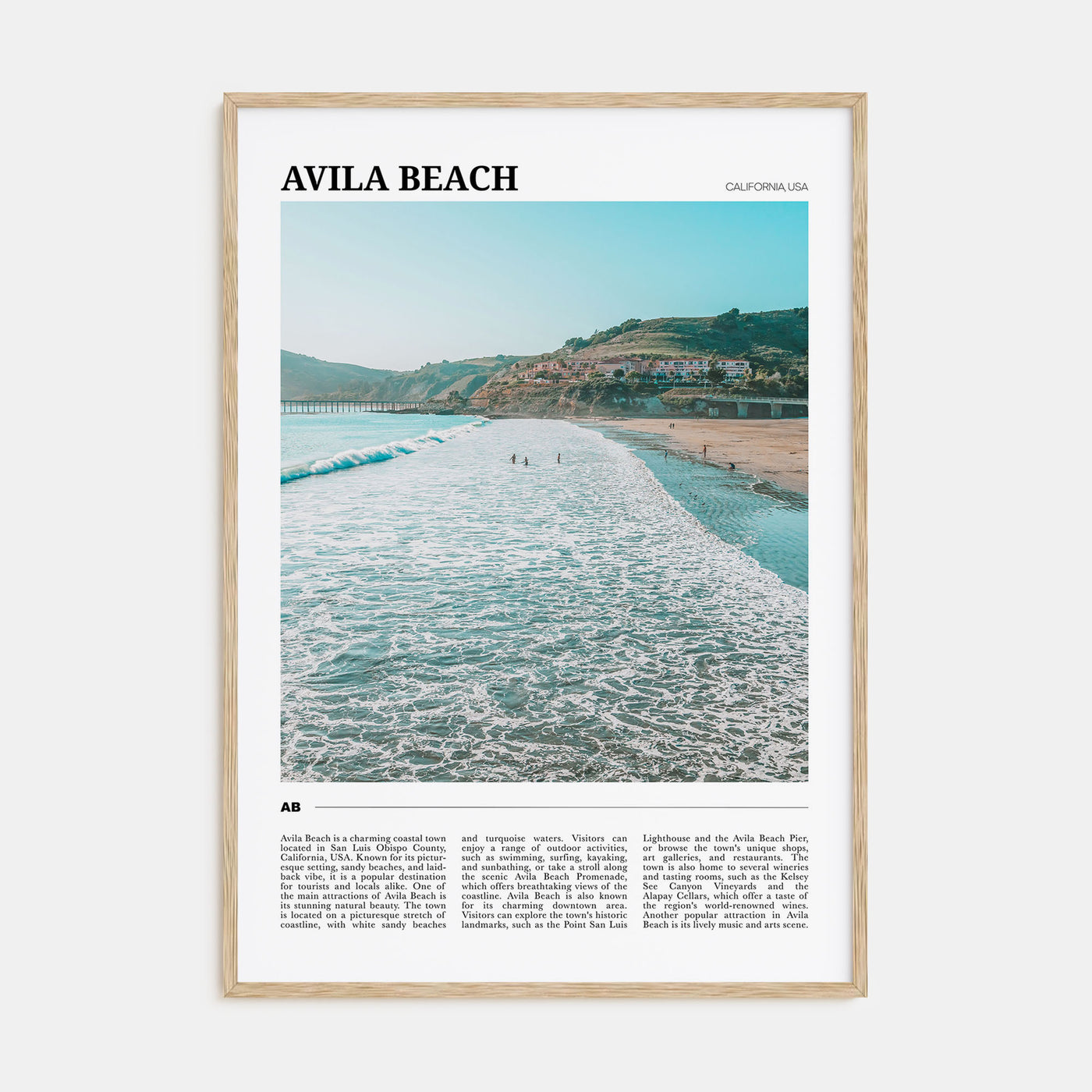 Avila Beach Travel Color Poster