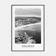 Avoca Beach Portrait B&W Poster