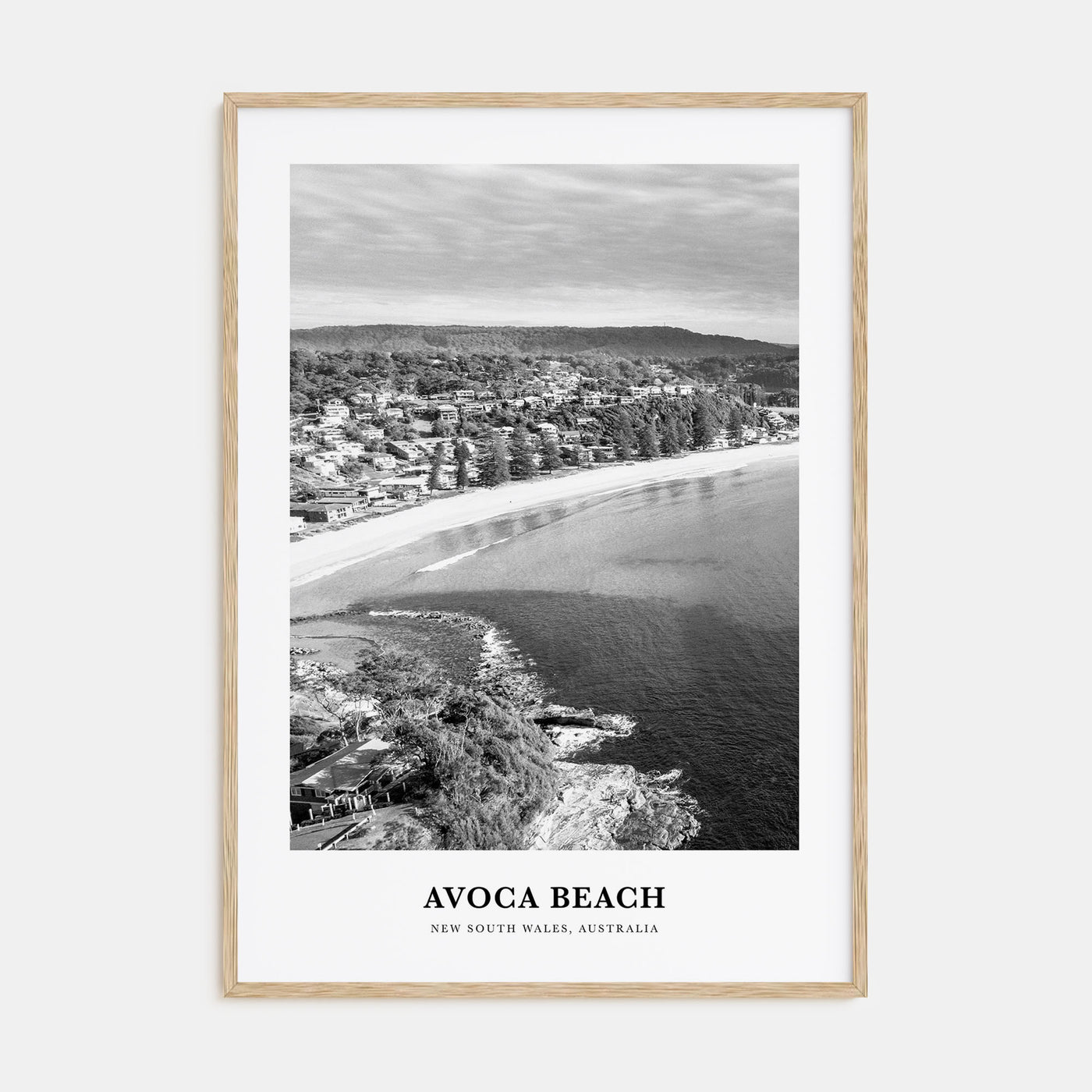 Avoca Beach Portrait B&W Poster