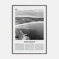 Avoca Beach Travel B&W Poster