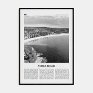 Avoca Beach Travel B&W Poster