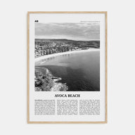 Avoca Beach Travel B&W Poster