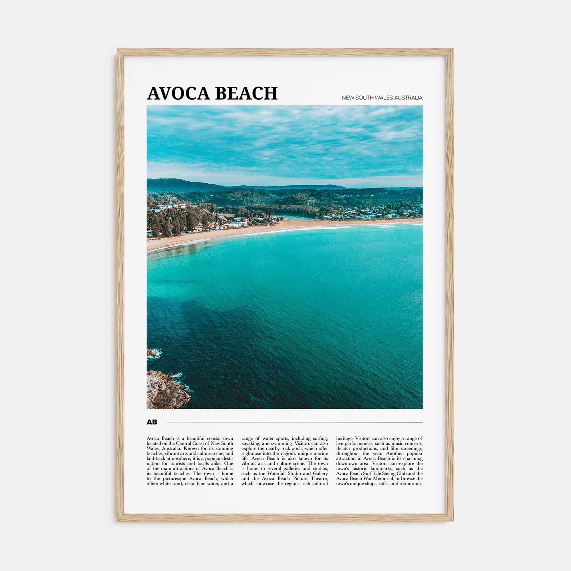 Avoca Beach Travel Color Poster