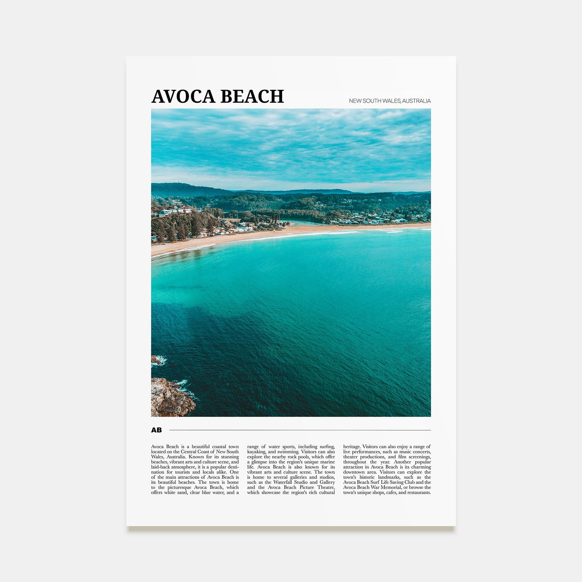 Avoca Beach Travel Color Poster