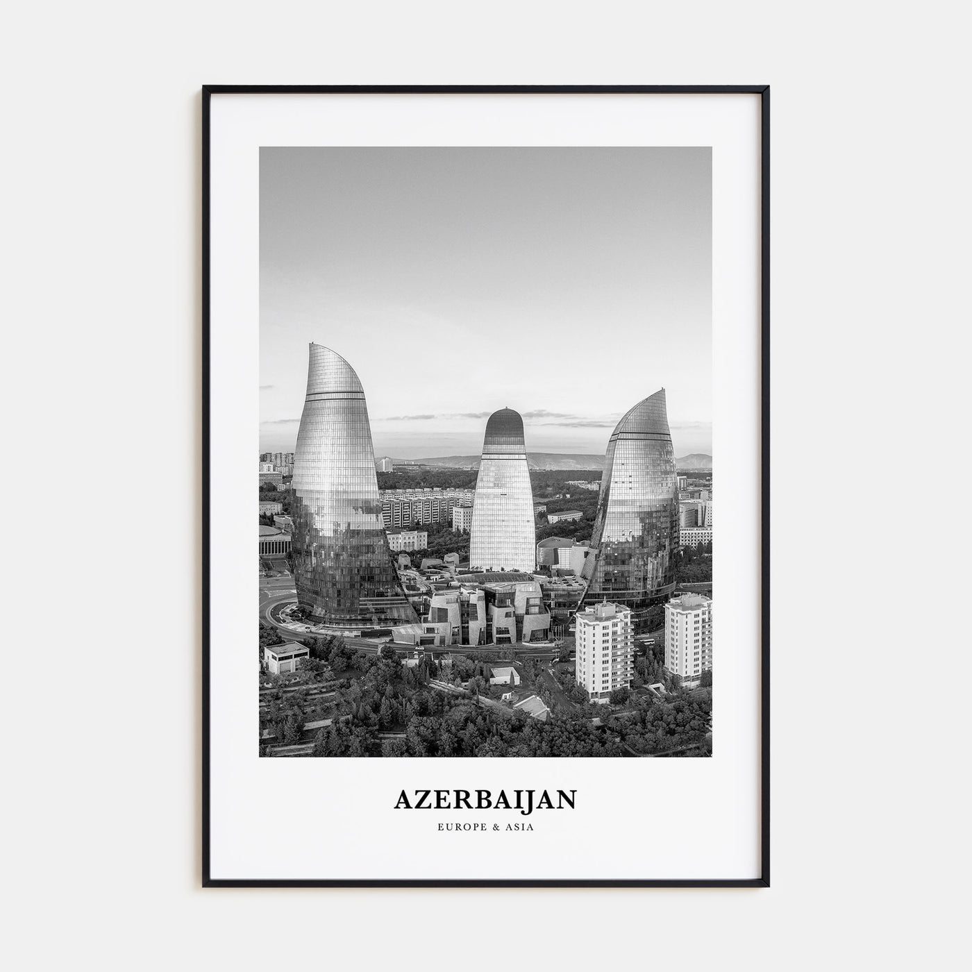 Azerbaijan Portrait B&W Poster