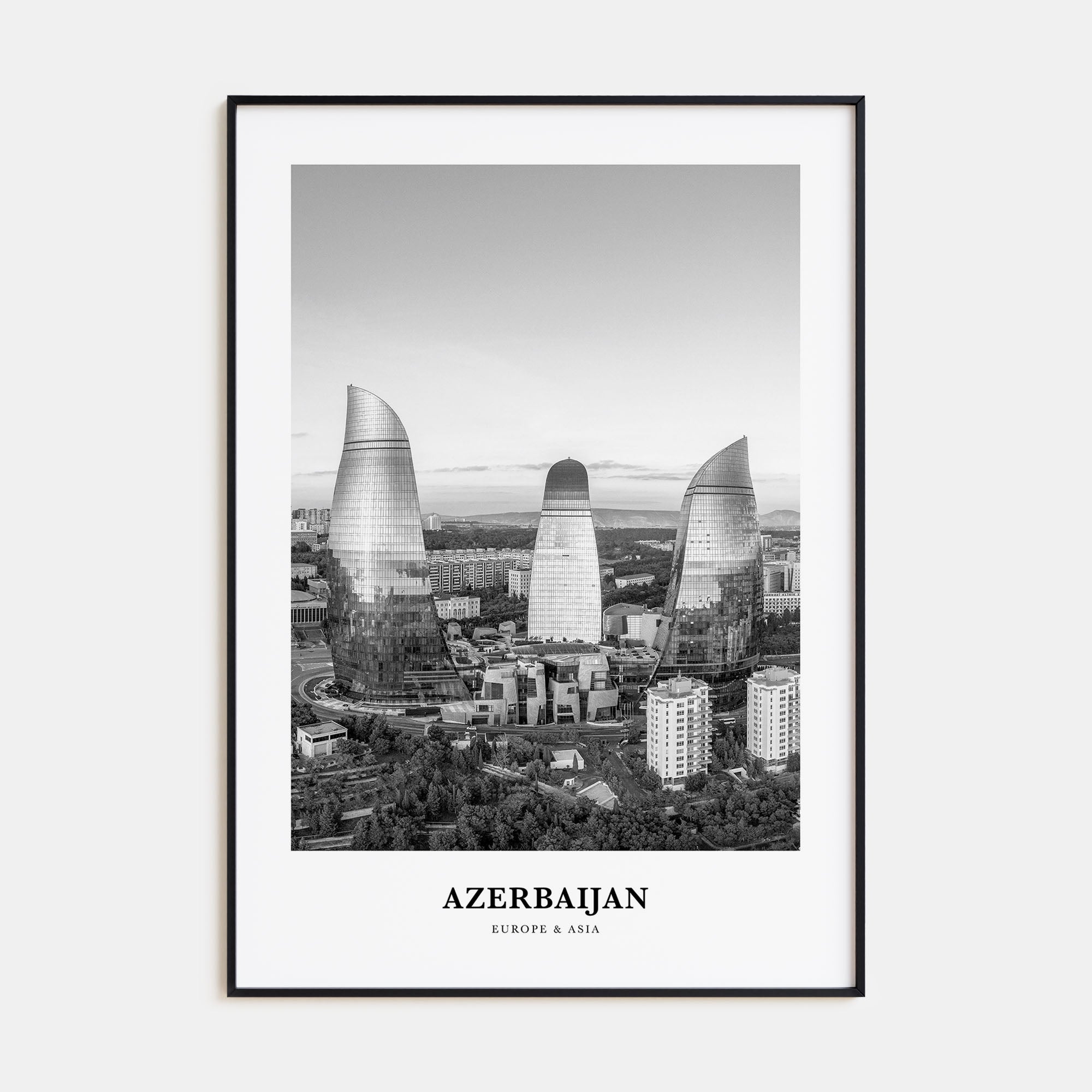 Azerbaijan Portrait B&W Poster