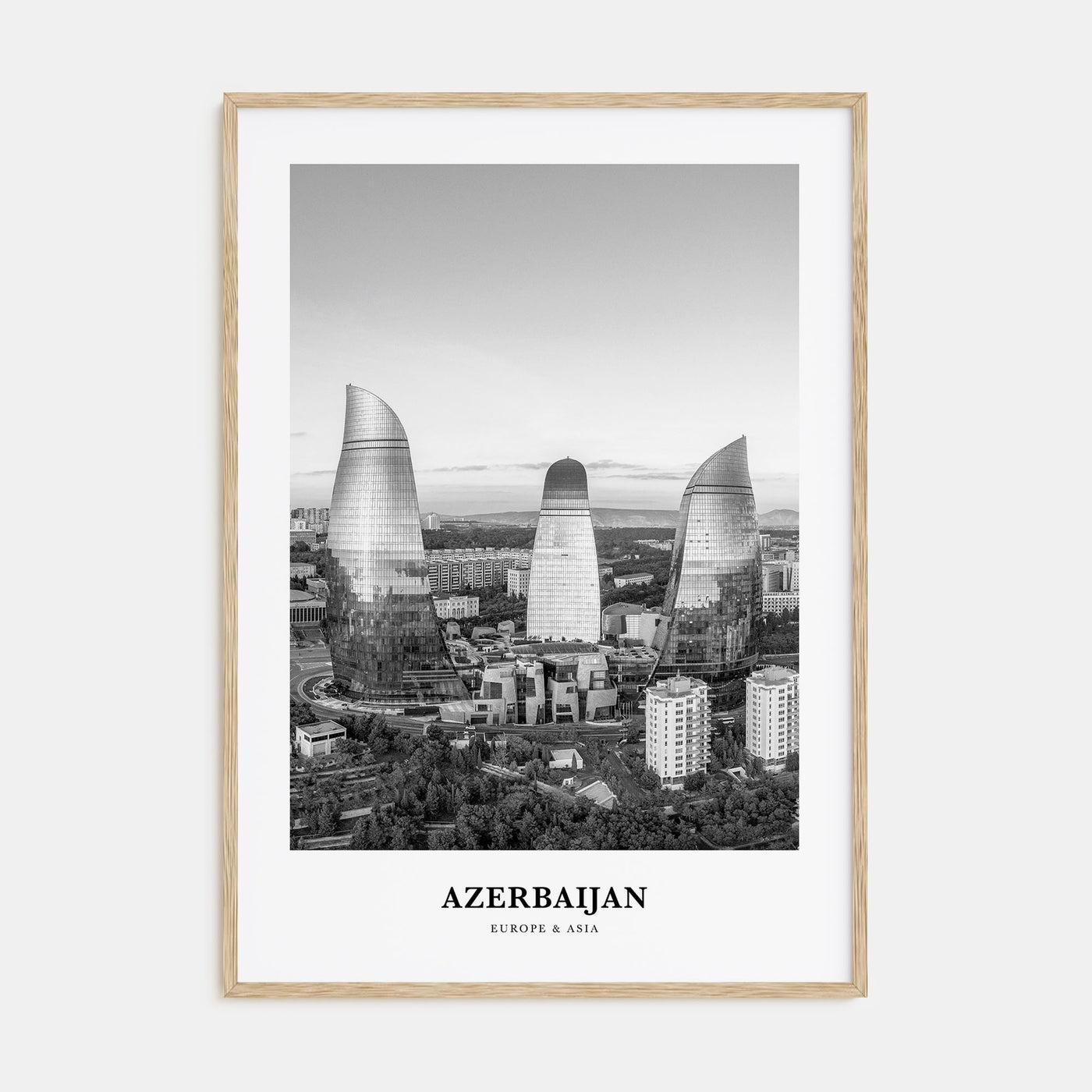 Azerbaijan Portrait B&W Poster
