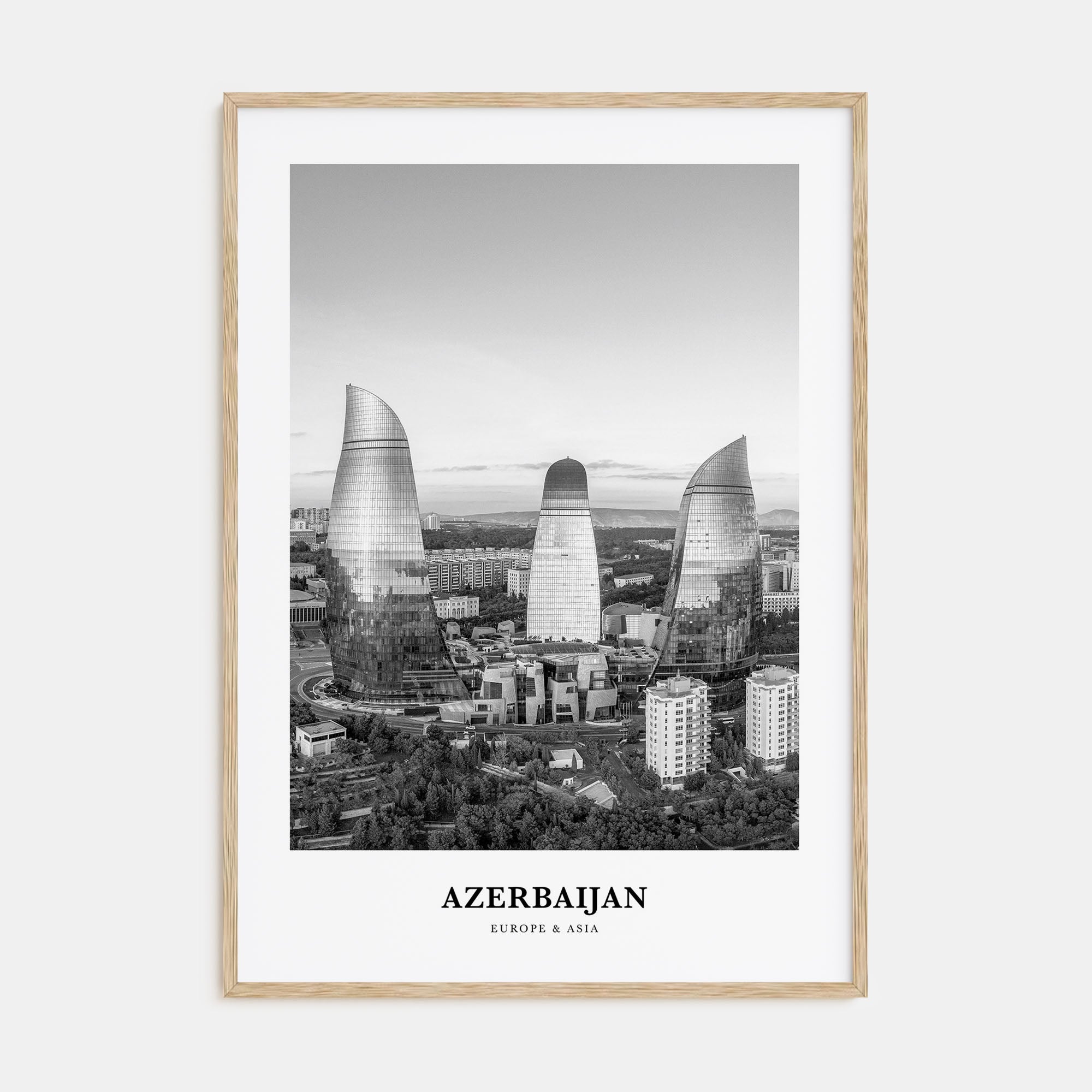 Azerbaijan Portrait B&W Poster