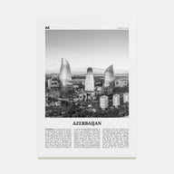 Azerbaijan Travel B&W Poster