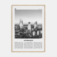 Azerbaijan Travel B&W Poster