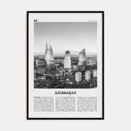 Azerbaijan Travel B&W Poster