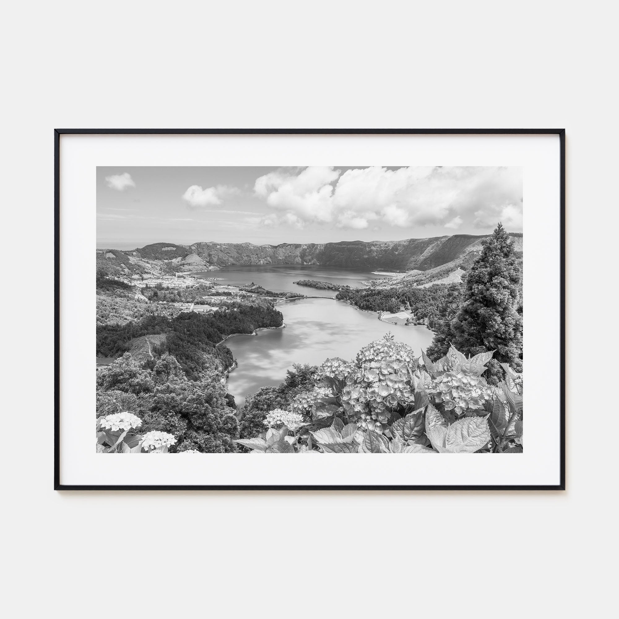 Azores Landscape B&W Poster