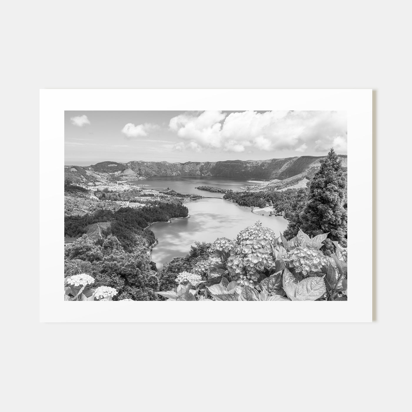 Azores Landscape B&W Poster