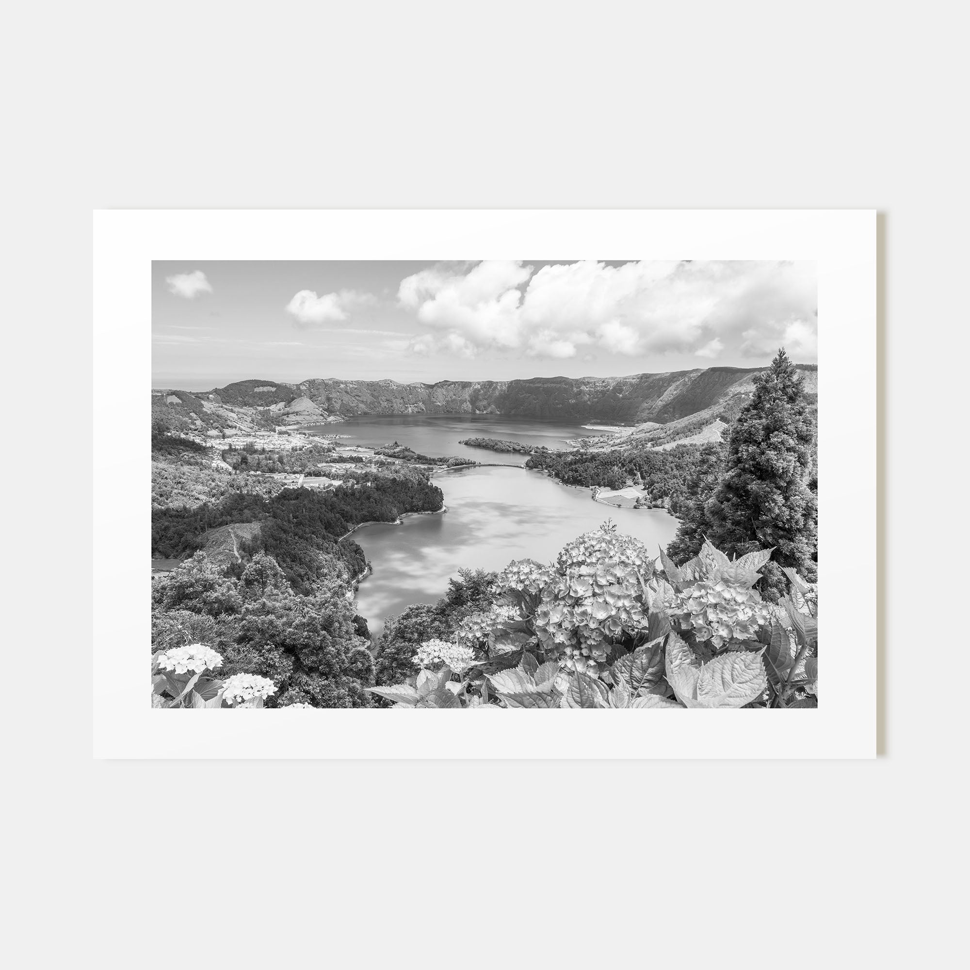Azores Landscape B&W Poster