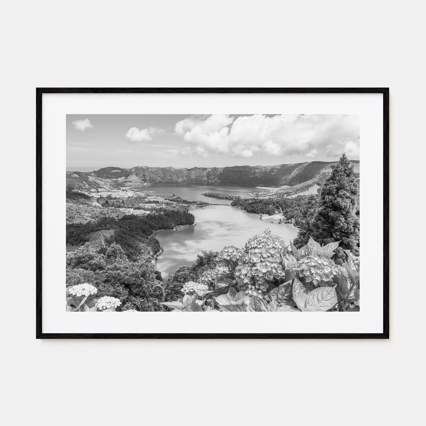 Azores Landscape B&W Poster