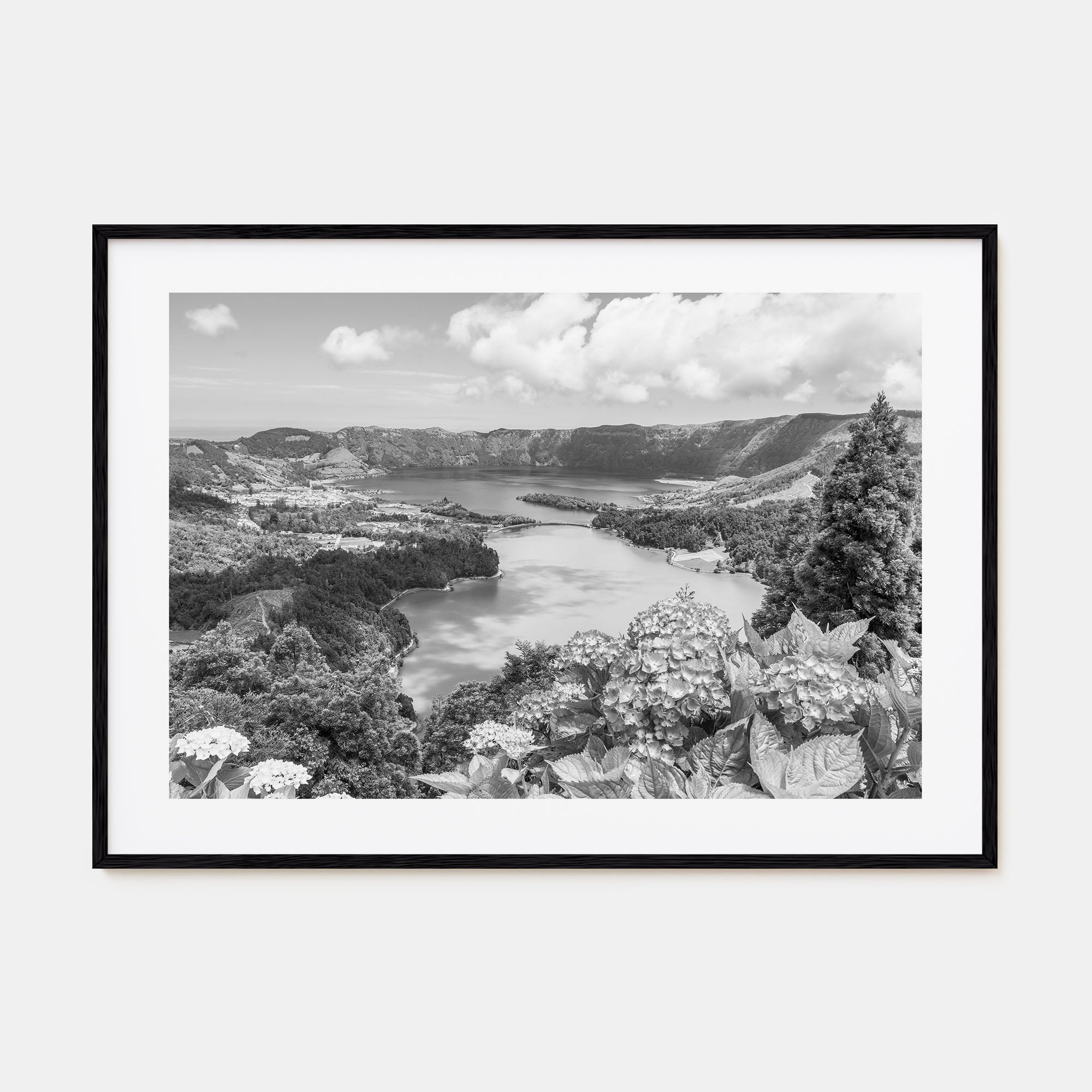 Azores Landscape B&W Poster