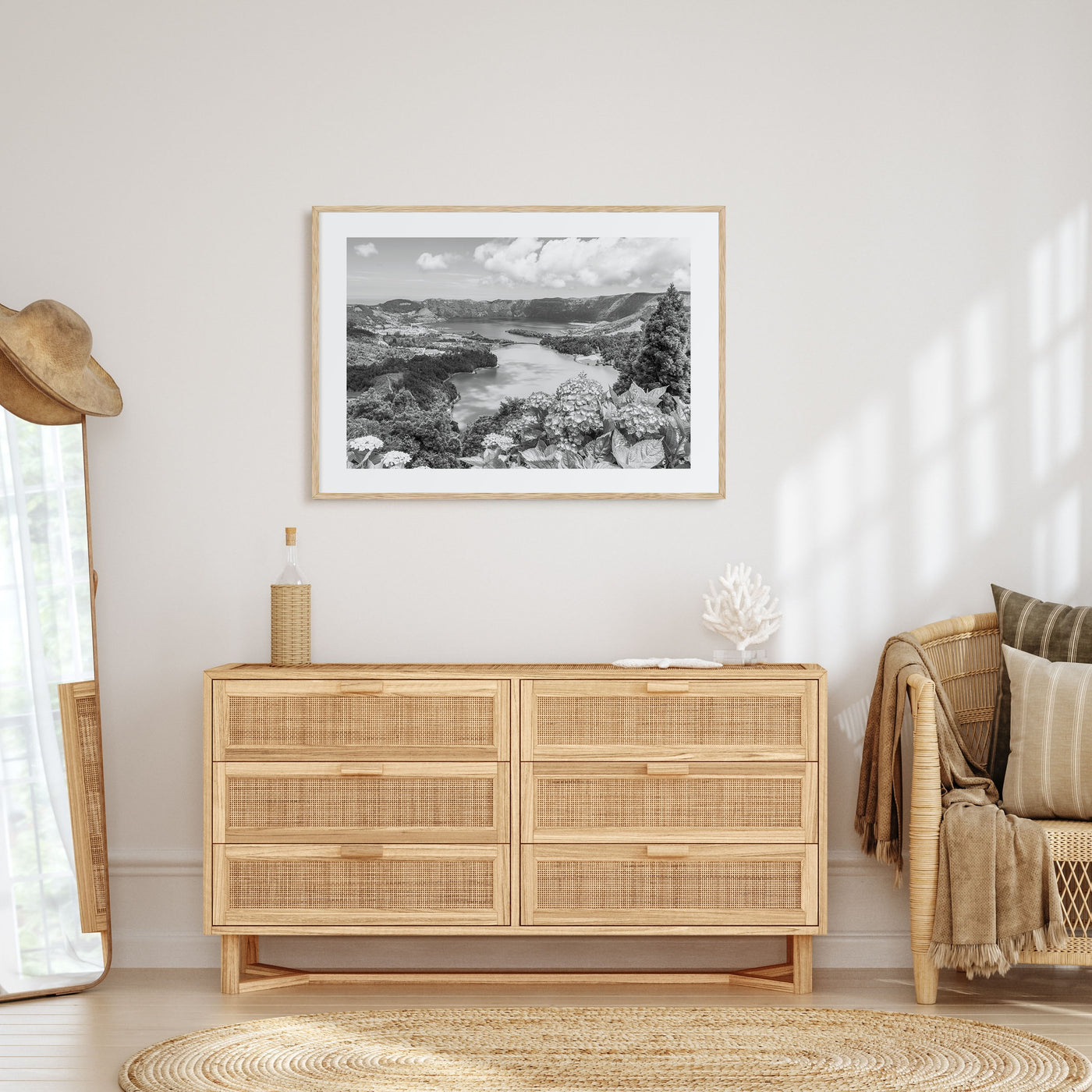 Azores Landscape B&W Poster