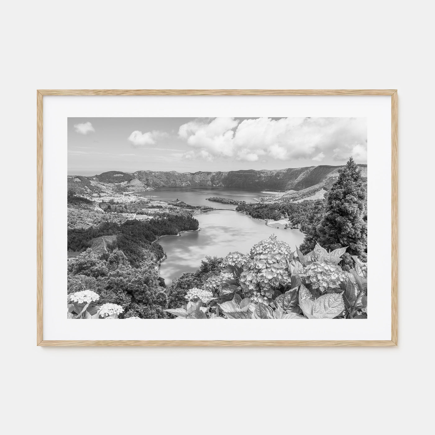 Azores Landscape B&W Poster