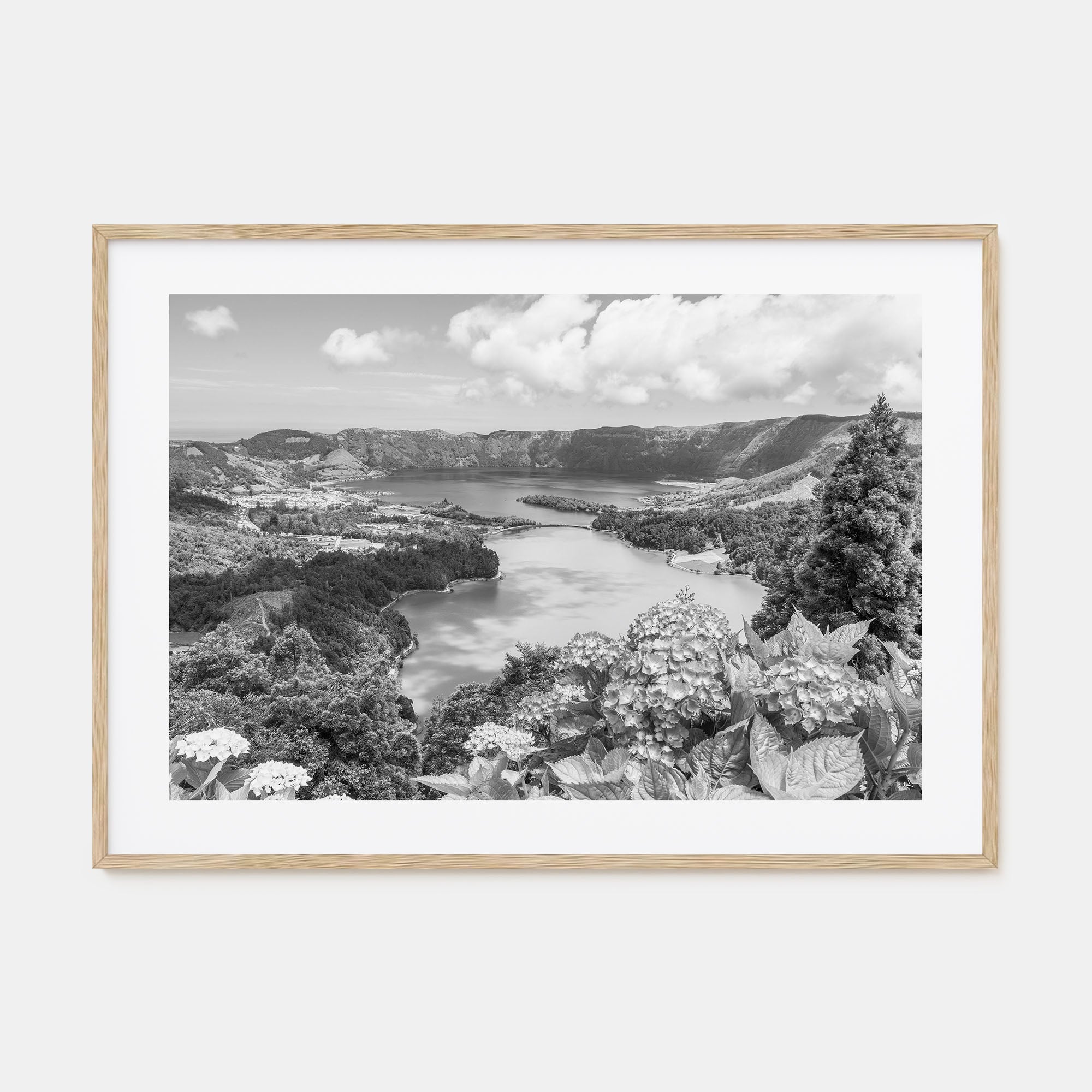 Azores Landscape B&W Poster
