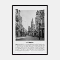 Badajoz Travel B&W Poster