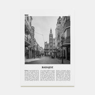 Badajoz Travel B&W Poster