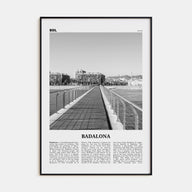 Badalona Travel B&W Poster