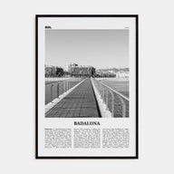 Badalona Travel B&W Poster