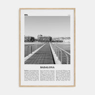 Badalona Travel B&W Poster