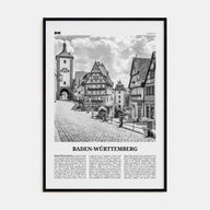 Baden-Württemberg Travel B&W No 1 Poster