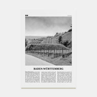 Baden-Württemberg Travel B&W No 2 Poster