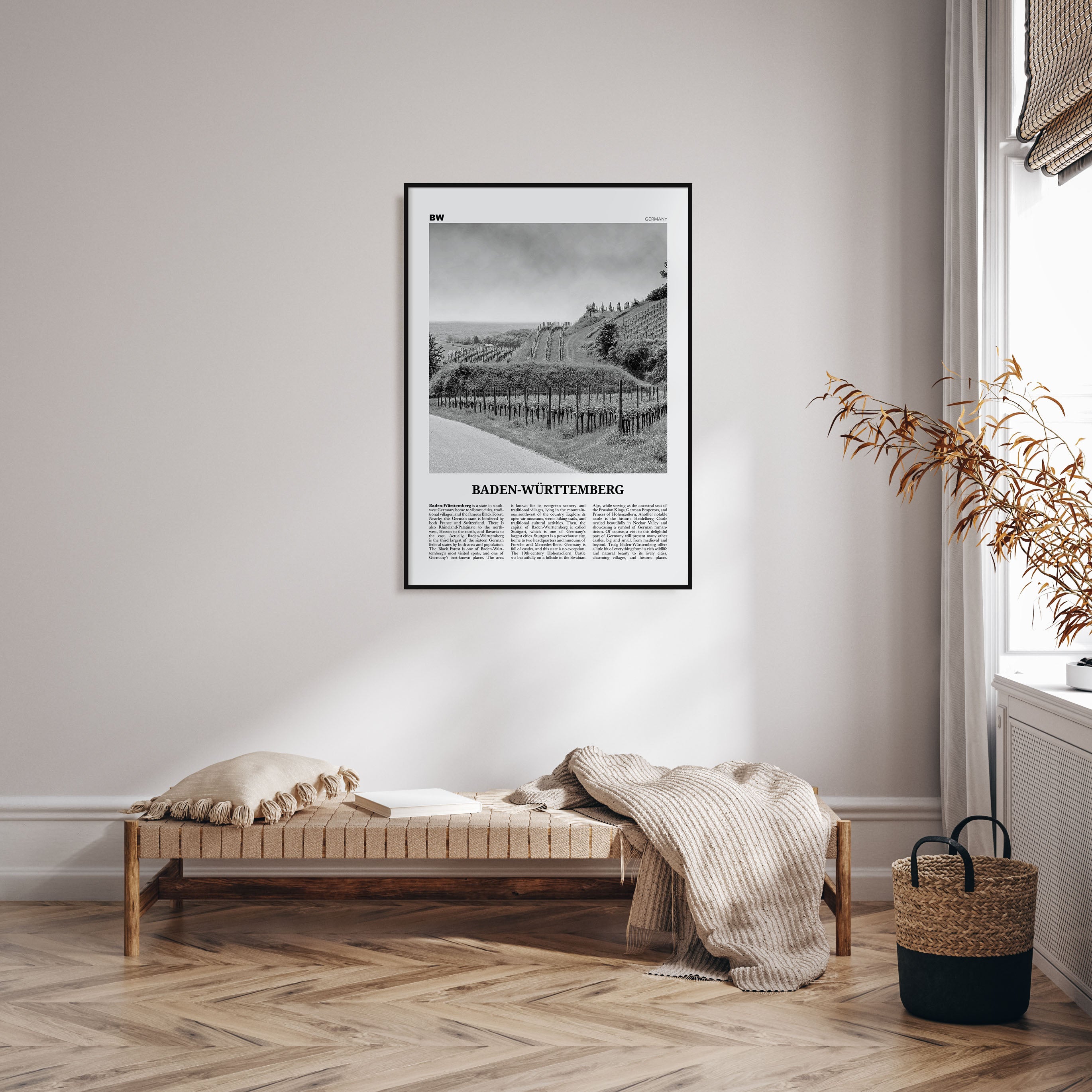 Baden-Württemberg Travel B&W No 2 Poster