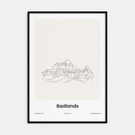Badlands National Park Drawn Poster