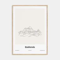 Badlands National Park Drawn Poster
