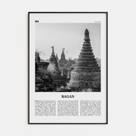 Bagan Travel B&W Poster